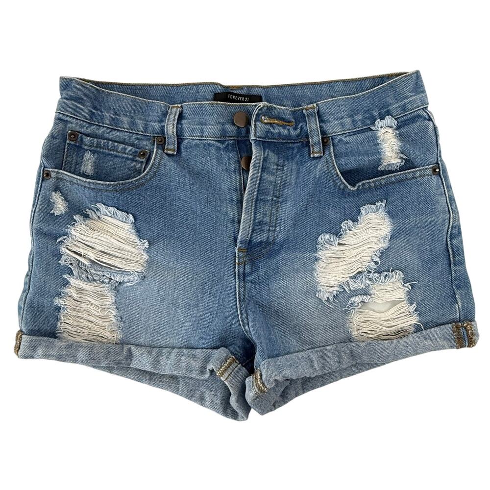 Forever 21 Distressed Denim Shorts Size 27